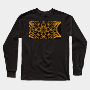 Golden Flower Mandala Long Sleeve T-Shirt